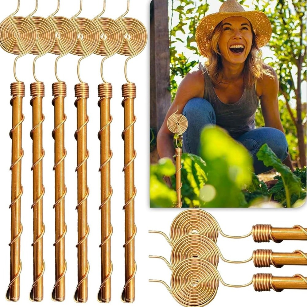 Copper Wire Roll - Spiral Coil Electroculture Plant Stakes Durable