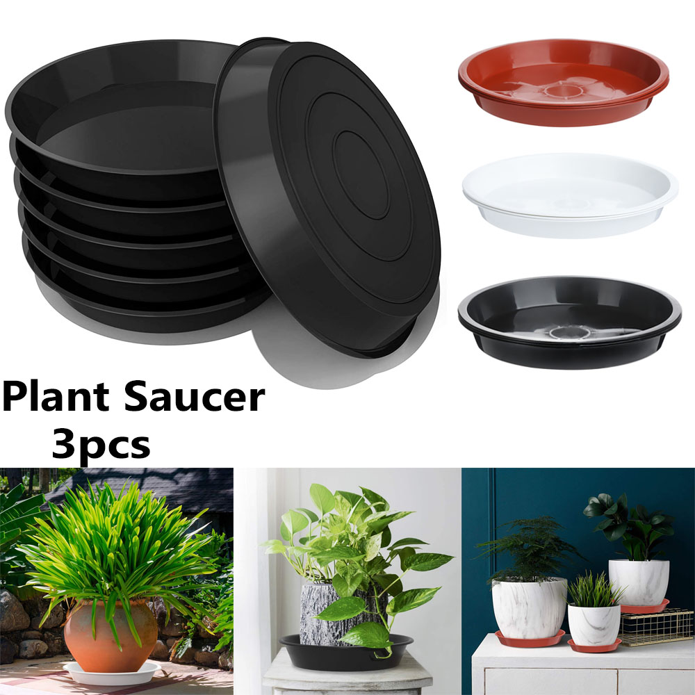 3Pcs Round Shaped Plant Trays  - Drip Tray Saucer recension och pris
