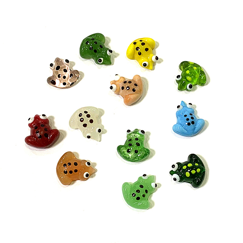 2pcs Mini Glass Frog Figurine  - Bonsai Garden Chinese Garden recension och pris