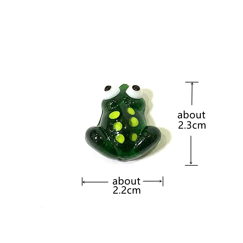 2pcs Mini Glass Frog Figurine  - Bonsai Garden Chinese Garden recension och pris