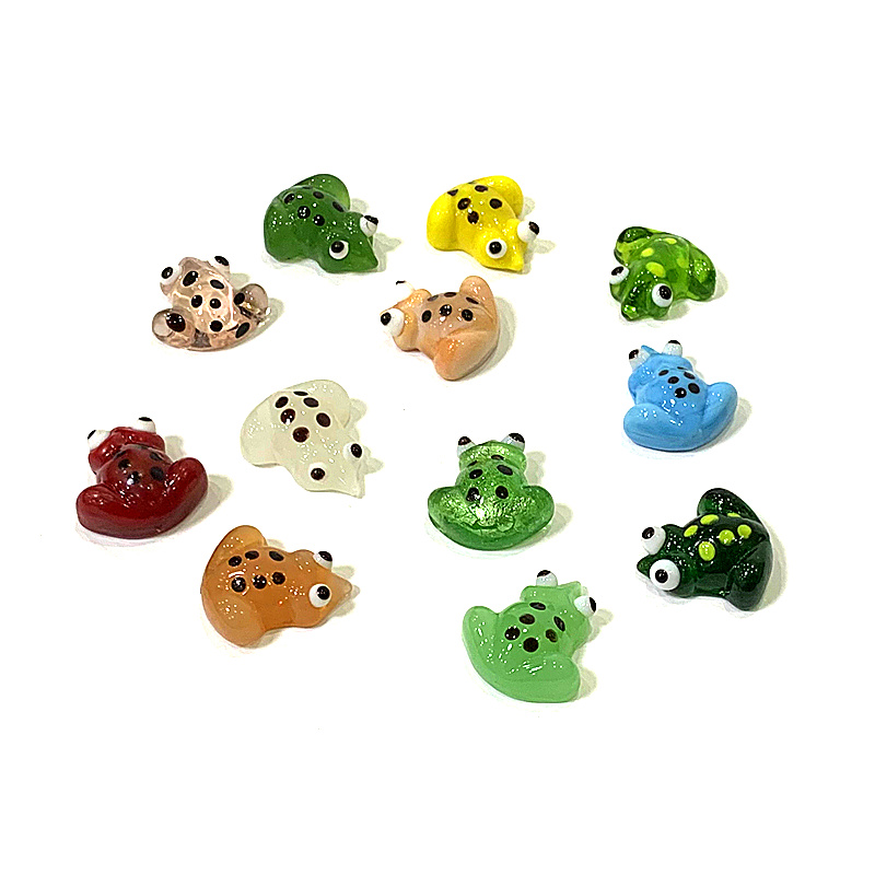 2pcs Mini Glass Frog Figurine  - Bonsai Garden Chinese Garden recension och pris