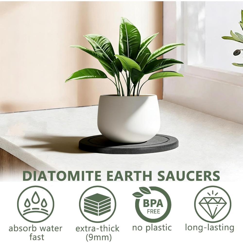 3Pcs/Set Diatomaceous Earth Pl - Drip Tray Saucer recension och pris