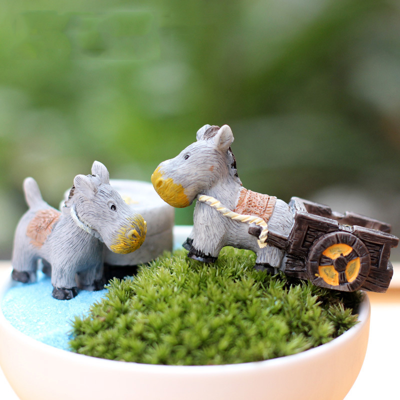 Animal Figurines Mini Donkey P - Bonsai Garden In Japan recension och pris