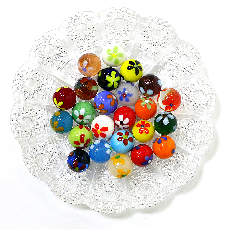 6pcs 16mm Colorful Rare Glass  - Bonsai Garden Chinese Garden recension och pris