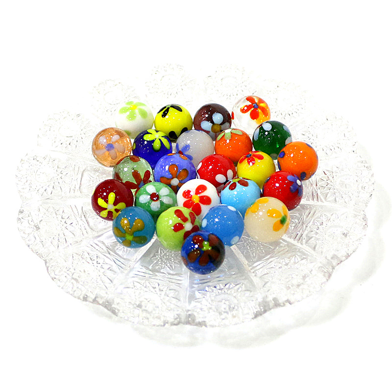 6pcs 16mm Colorful Rare Glass  - Bonsai Garden Chinese Garden recension och pris