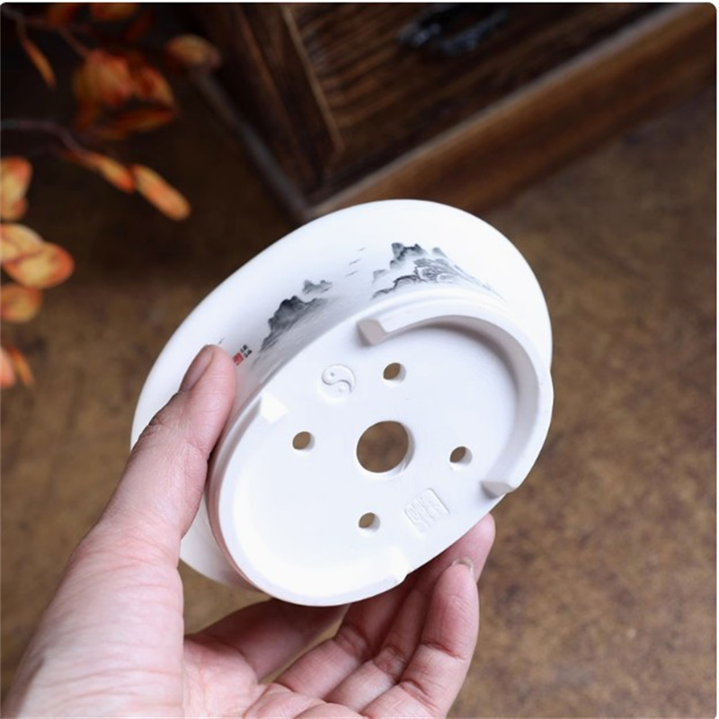 Porcelain White Oval Bonsai Po - Bonsai Garden Chinese Garden recension och pris