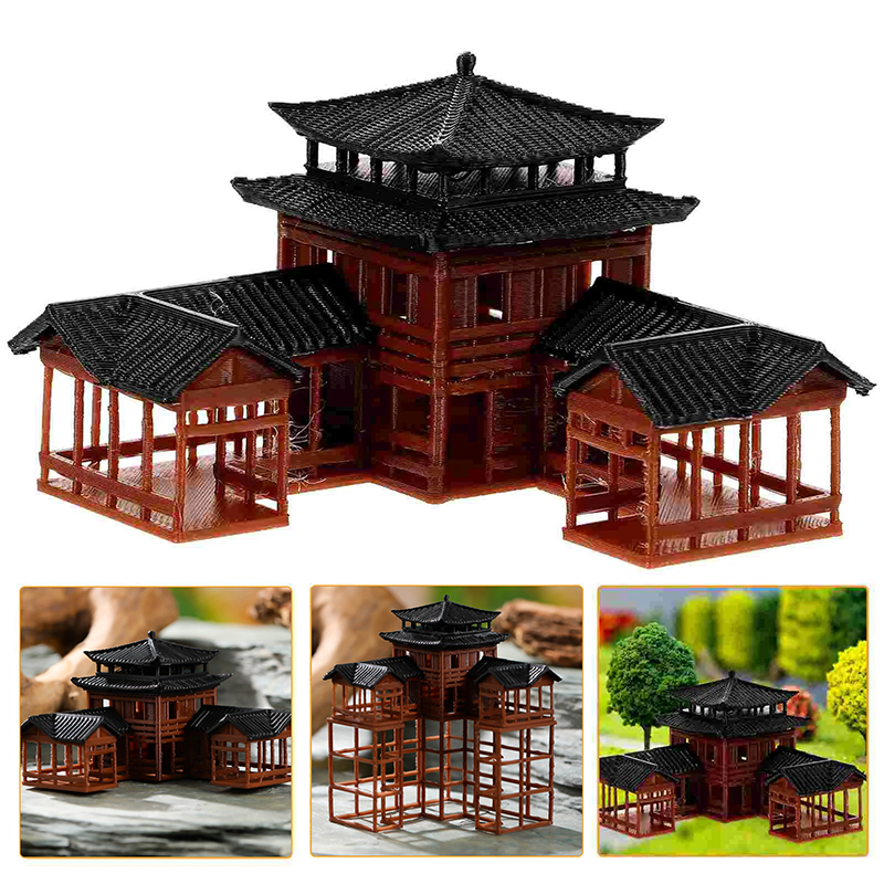 Ancient Building Model Miniatu - Bonsai Garden Chinese Garden recension och pris