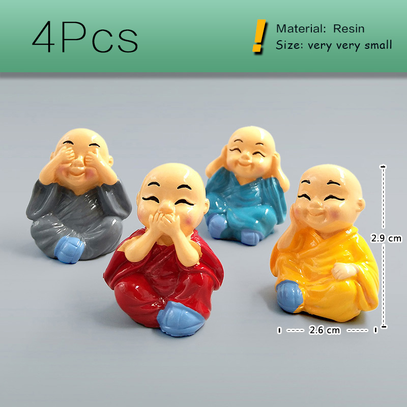 4pcs Chinese Kongfu Monk Minia - Bonsai Garden In Japan recension och pris