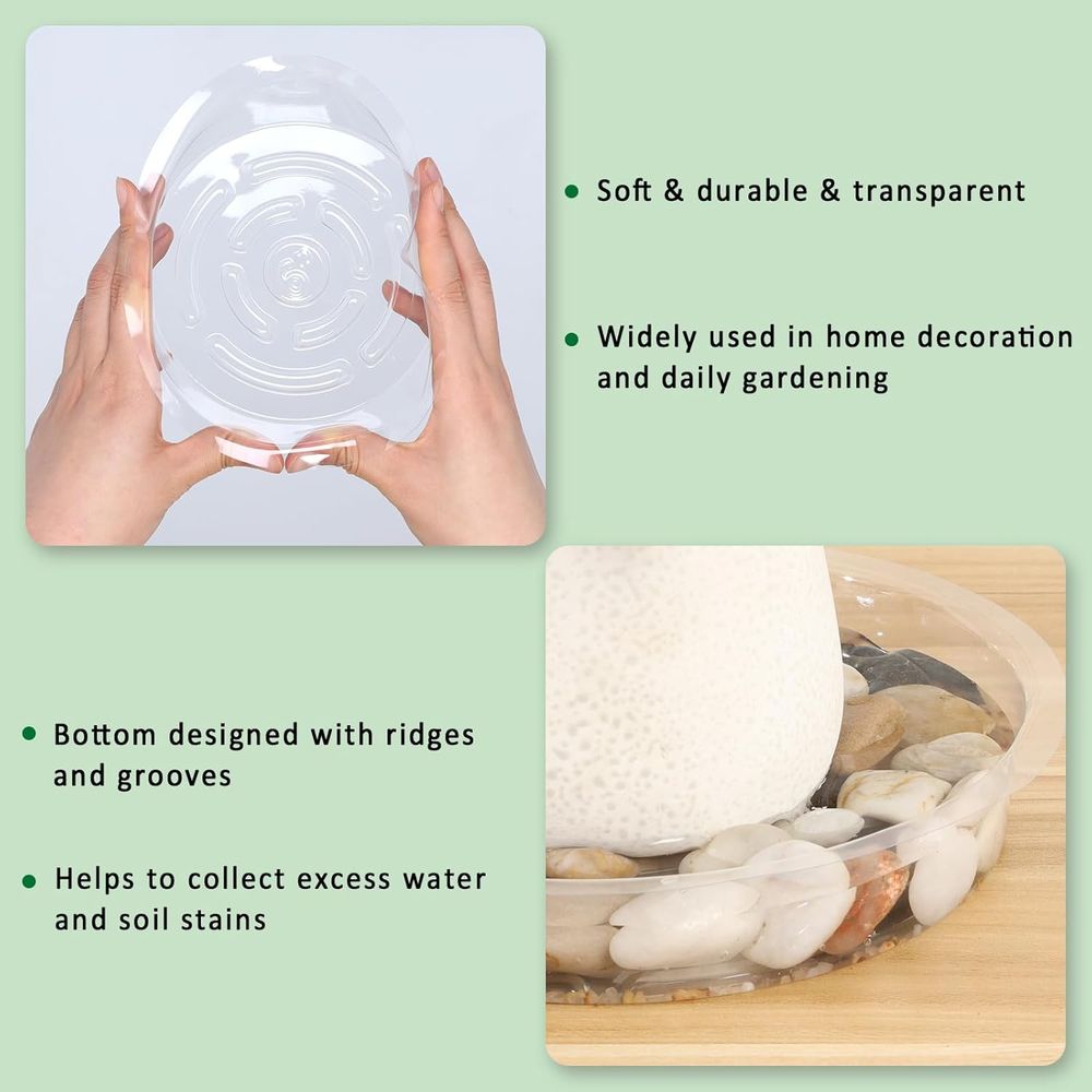 40-Count Clear Plant Saucers - - Drip Tray Saucer recension och pris