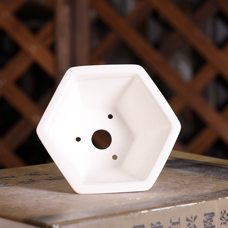Porcelain Hexagon Bonsai Pot,S - Bonsai Garden Chinese Garden recension och pris