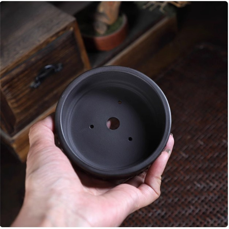 Ceramic Round Bonsai Pot, Drum - Bonsai Garden Chinese Garden recension och pris