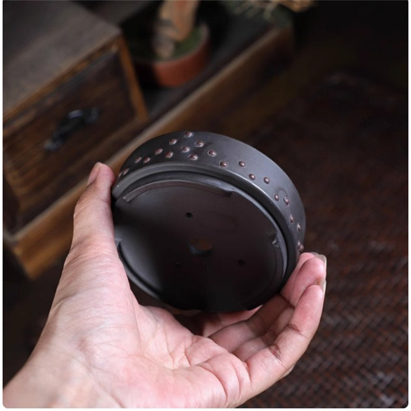 Ceramic Round Bonsai Pot, Drum - Bonsai Garden Chinese Garden recension och pris