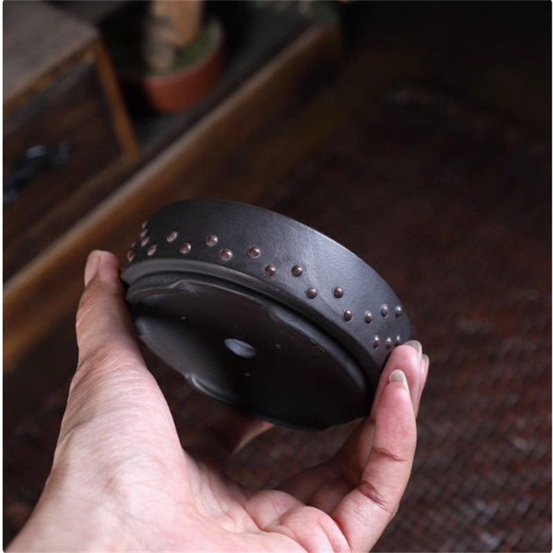 Ceramic Round Bonsai Pot, Drum - Bonsai Garden Chinese Garden recension och pris