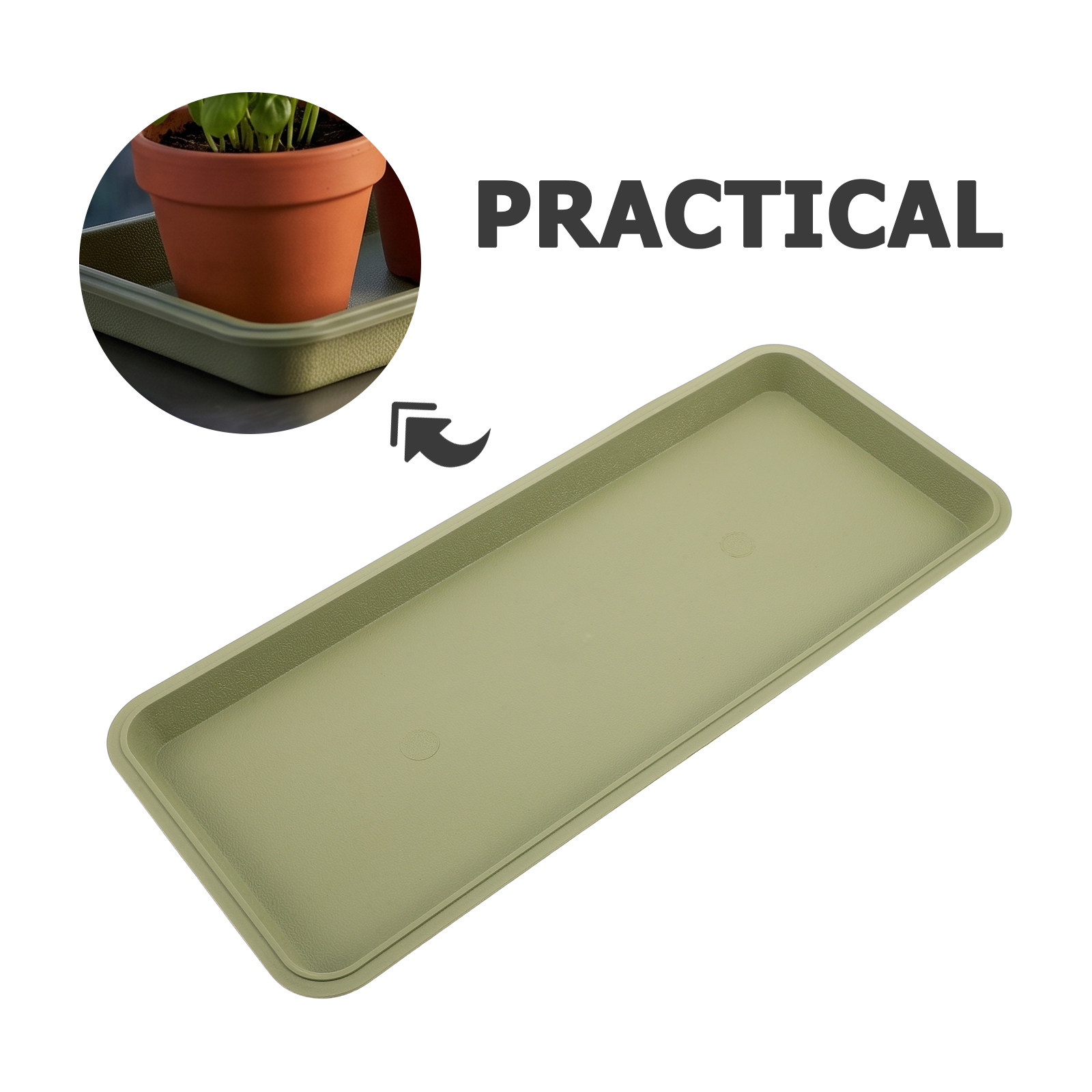 Rectangular Flower Pot Tray Pl - Drip Tray Saucer recension och pris