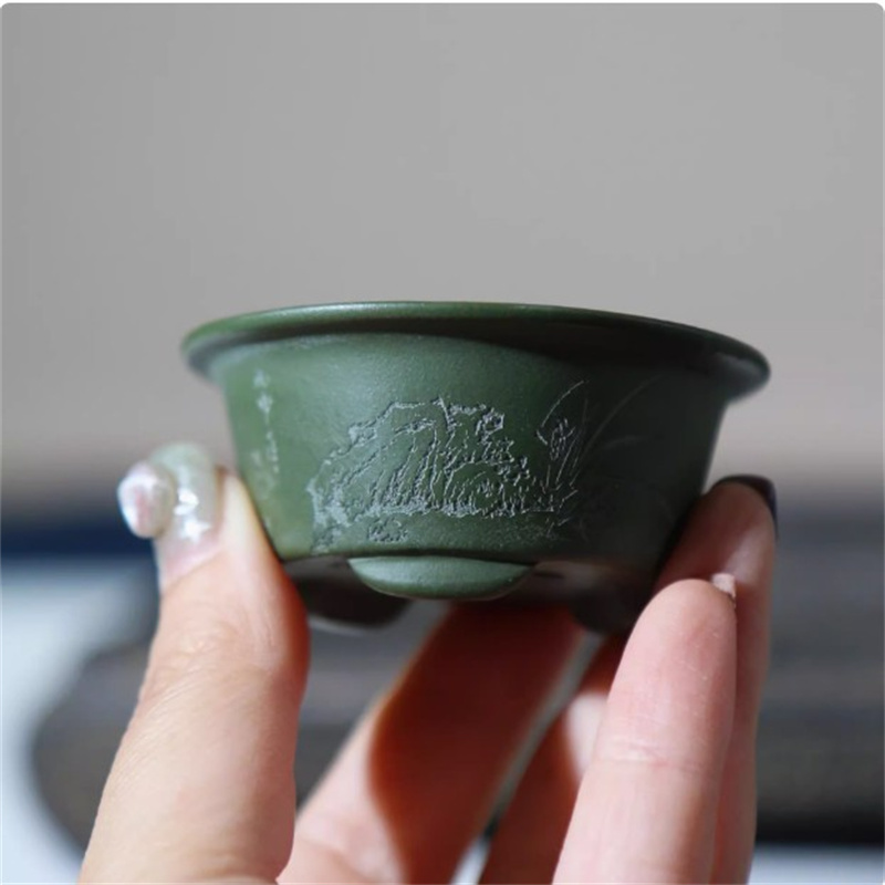 Ceramic Carved Mini Bonsai Pot - Bonsai Garden Nursery recension och pris