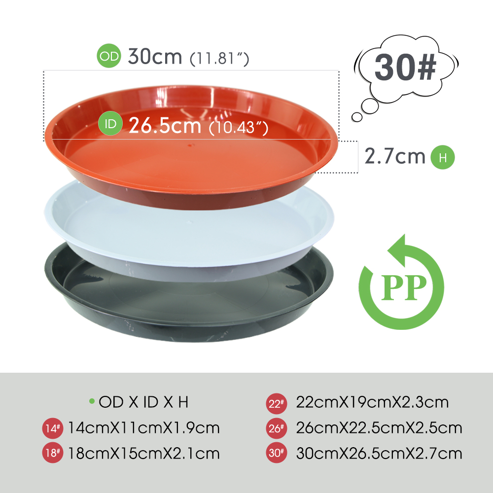 3-5PC Durable Plastic Plant Sa - Drip Tray Saucer recension och pris