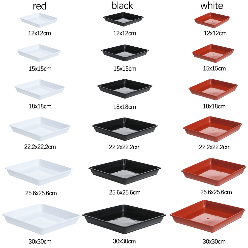 1Pcs Plastic Flower Pot Square - Drip Tray Saucer recension och pris