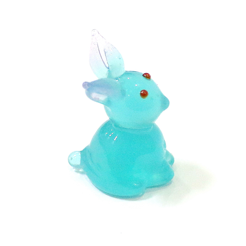 2pcs Mini Glass Bunny Figurine - Bonsai Garden Chinese Garden recension och pris
