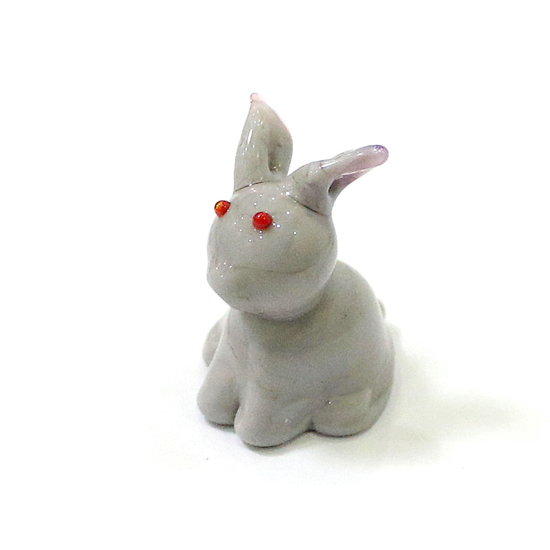 2pcs Mini Glass Bunny Figurine - Bonsai Garden Chinese Garden recension och pris