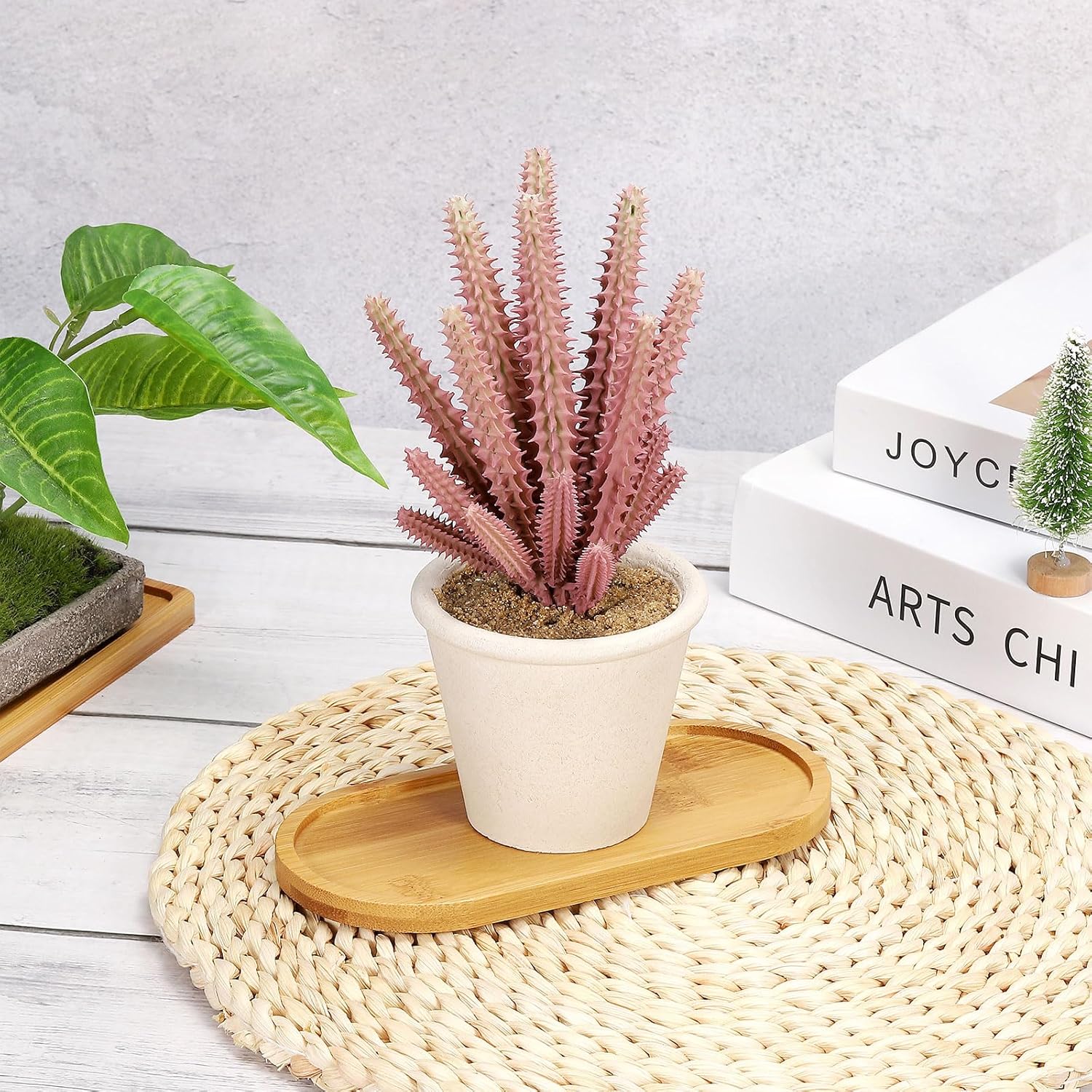 4pcs Bamboo Plant Saucer Oval  - Drip Tray Saucer recension och pris