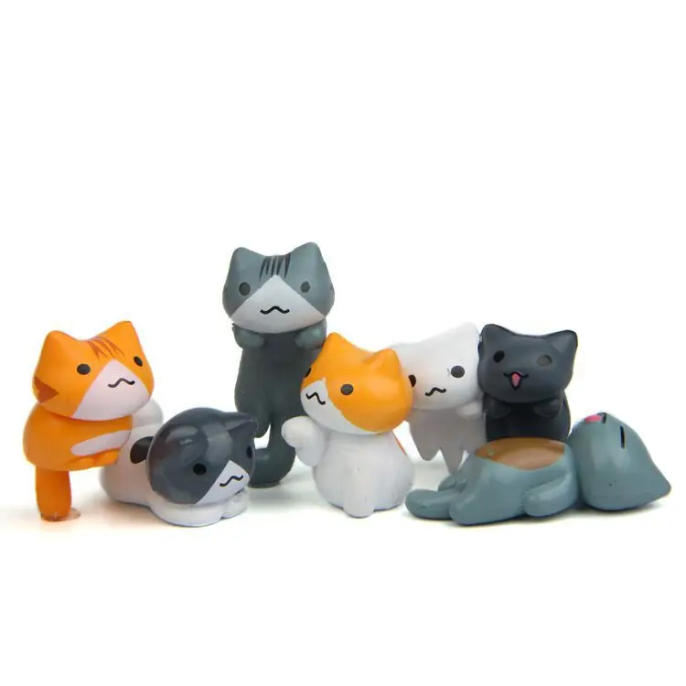 6Pcs/Set Cartoon Lucky pvc Cat - Bonsai Garden In Japan recension och pris